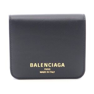 Balenciaga Cash 2.0 Leather Wallet Black